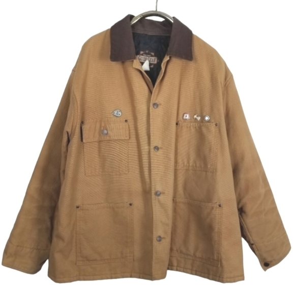VTG Barn Field Coat Canvas Quilt Lined Made USA XXXL Winter Guide Gear Hunting - Picture 1 of 16
